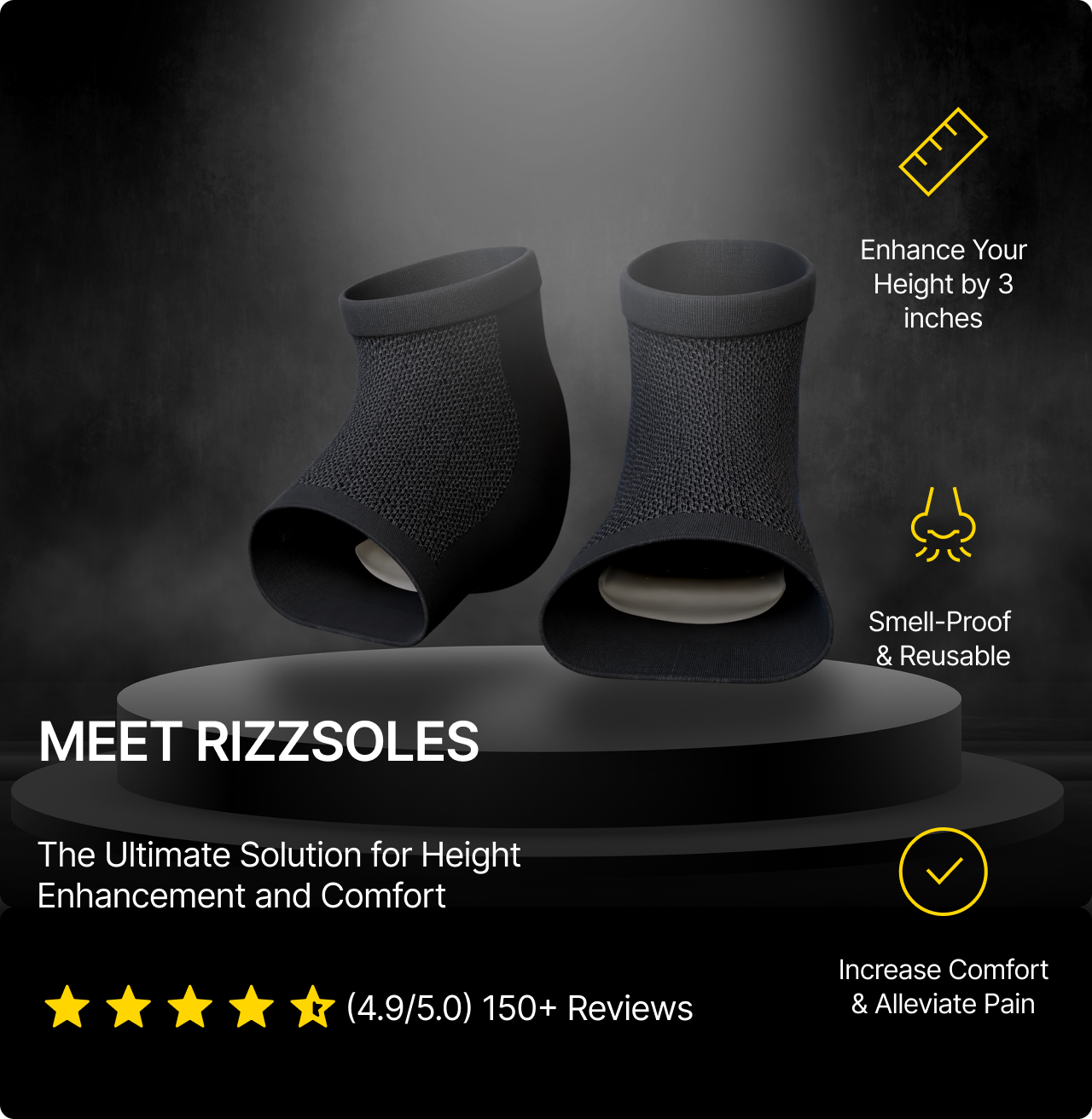 RIZZSOLES® V3 HEIGHT MAX SOCKS (2-PACK)